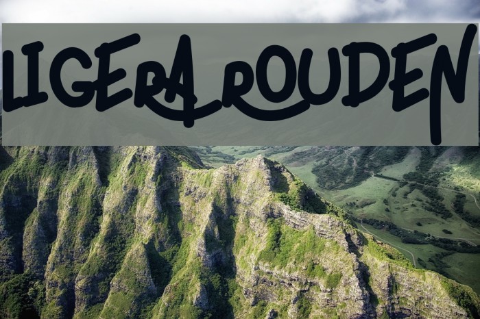 ligera rouden Font examples