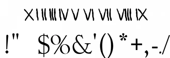 lights out Font OTHER CHARS