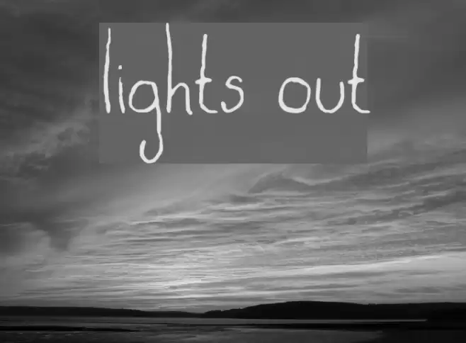 lights out Font examples