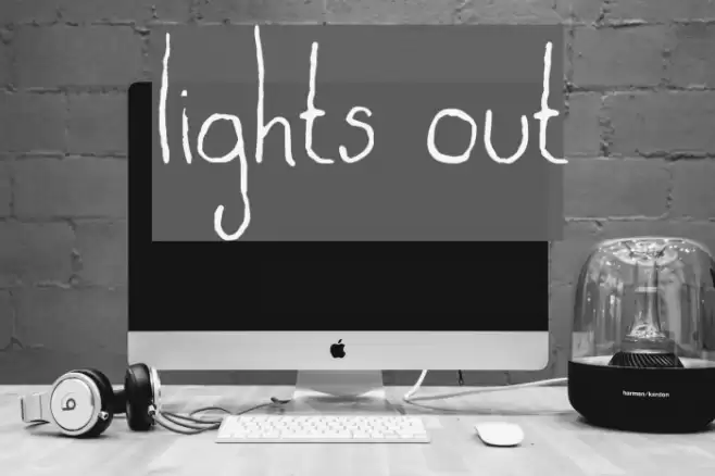 lights out Font examples