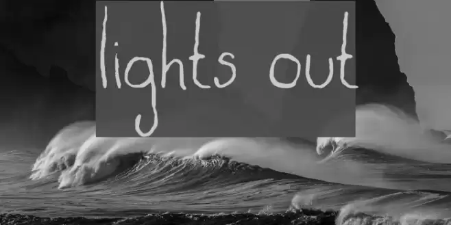 lights out Font examples