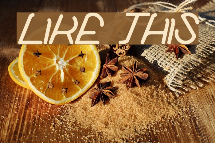like this Font examples