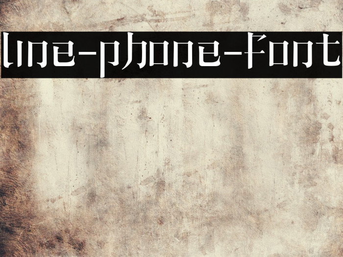 line-phone-font फ़ॉन्ट examples