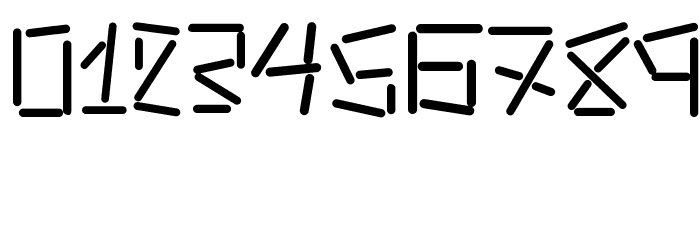 linerstencil bold Font OTHER CHARS