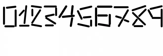 linerstencil bold Font OTHER CHARS