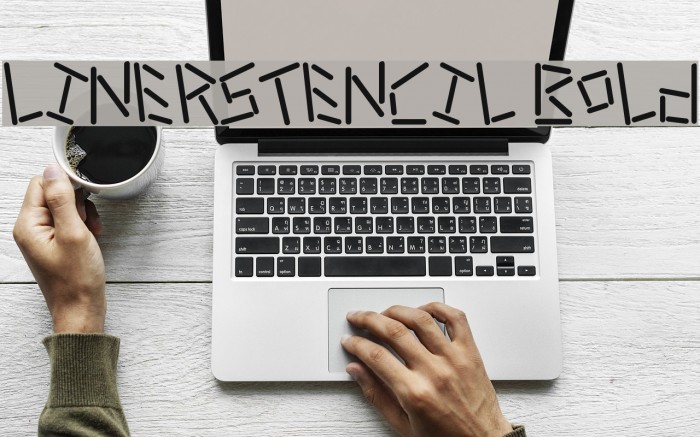 linerstencil bold Font examples