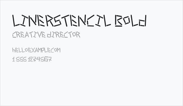 linerstencil bold Business Card