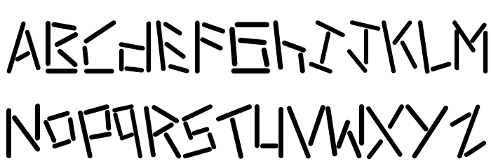 linerstencil bold Font LOWERCASE
