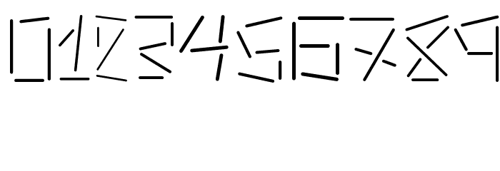 linerstencil thin Font OTHER CHARS