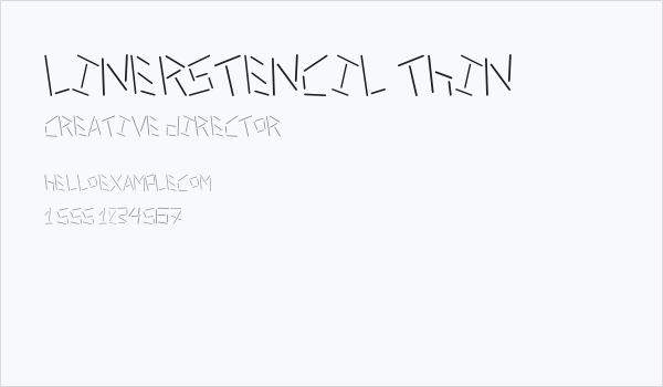 linerstencil thin Business Card