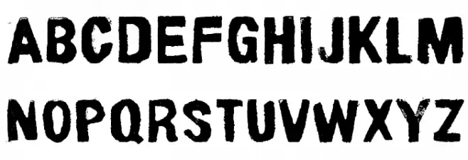 lino-set Font Litere mari