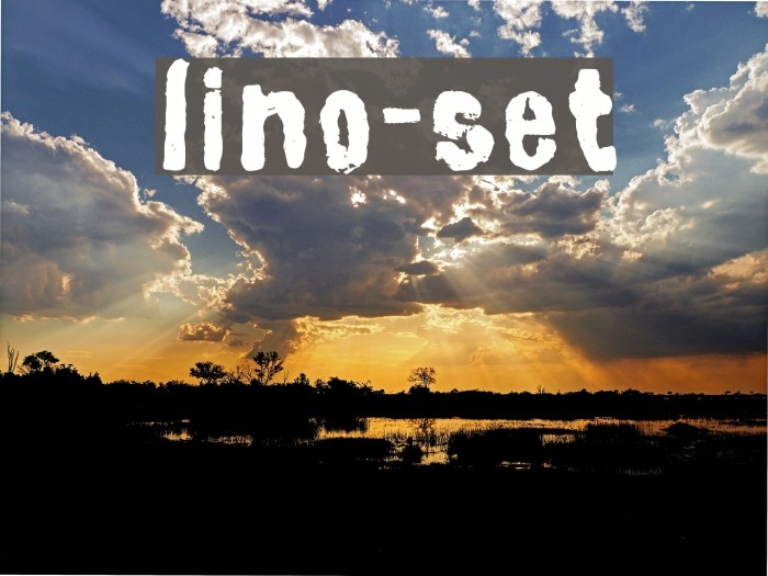 lino-set Font examples