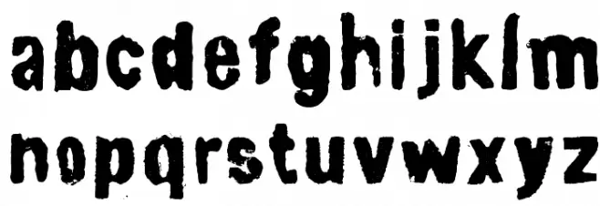 lino-set Font LOWERCASE
