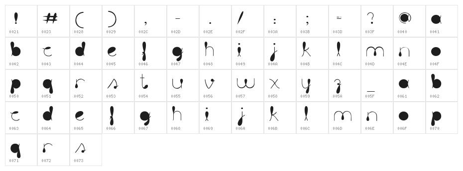 liquitRegular Character Map