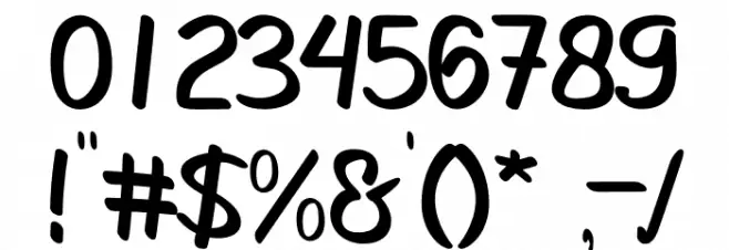 little coffee Font OTHER CHARS