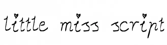 little miss script  font caratteri gratis
