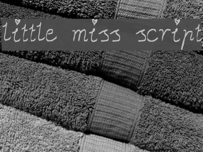 little miss script Font examples