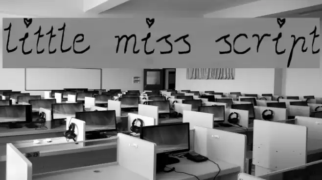 little miss script Font examples