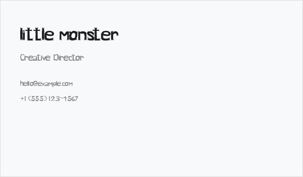 little monster Business Card