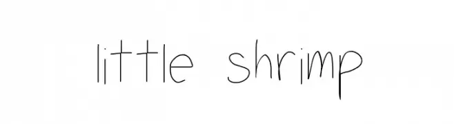 little shrimp  تنزيل الخطوط