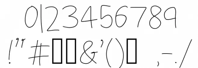 little shrimp Font OTHER CHARS