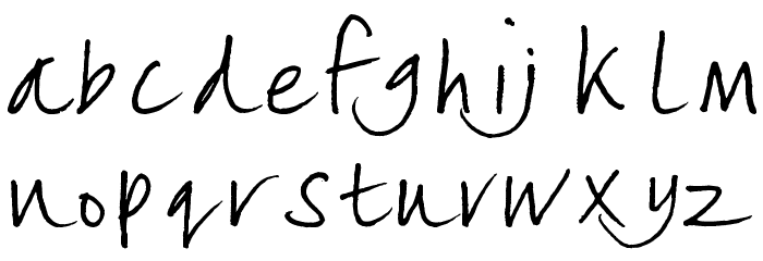 lizzielongstocking Font LOWERCASE