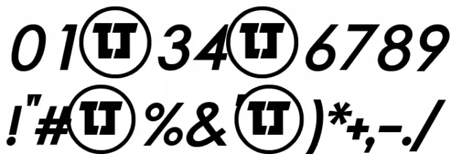 LJ Design Studios IS Bold Italic Font OTHER CHARS