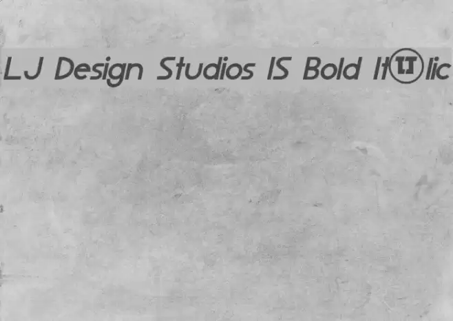 LJ Design Studios IS Bold Italic Font examples