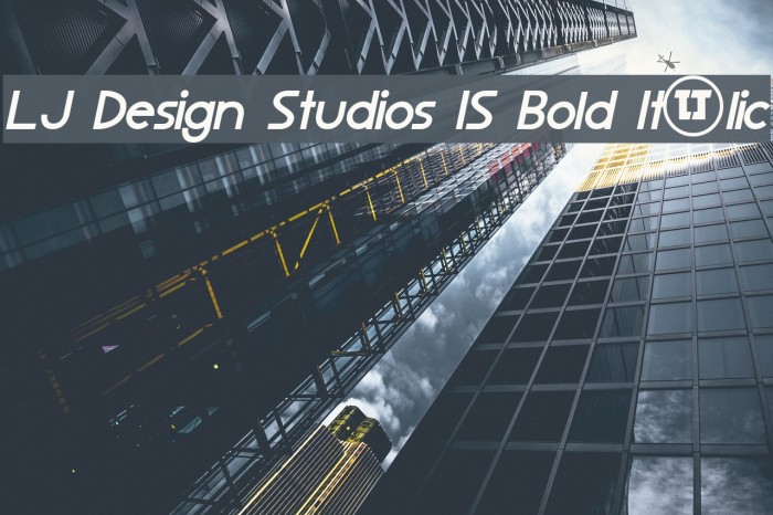 LJ Design Studios IS Bold Italic Fonte examples