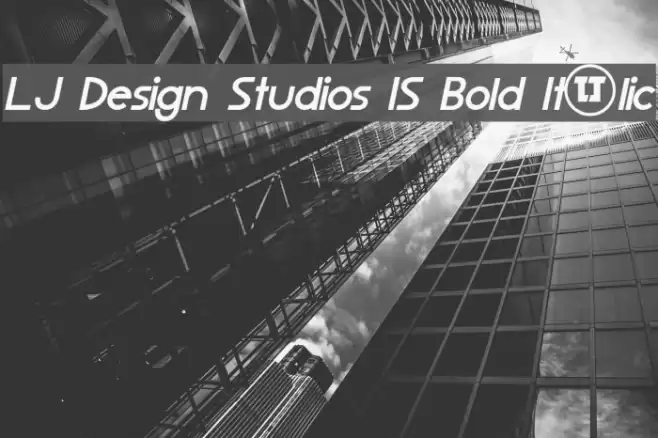LJ Design Studios IS Bold Italic Font examples