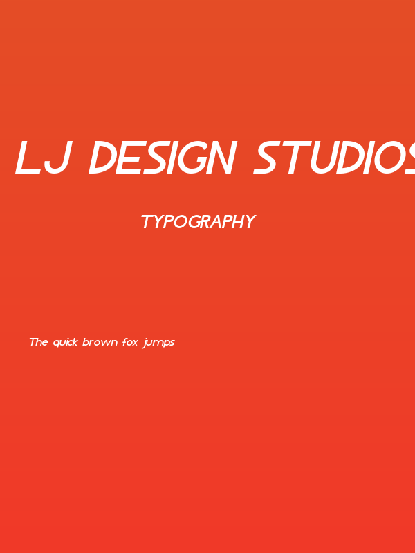 LJ Design Studios IS Bold Italic Poster