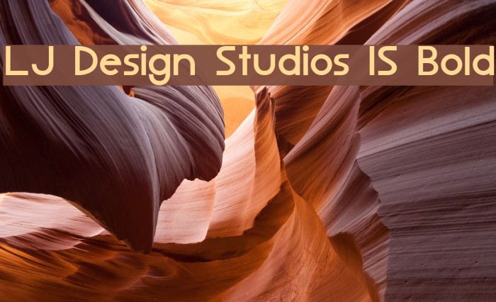 LJ Design Studios IS Bold Font examples