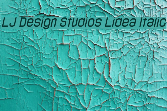 LJ Design Studios Lidea Italic Schriftart examples