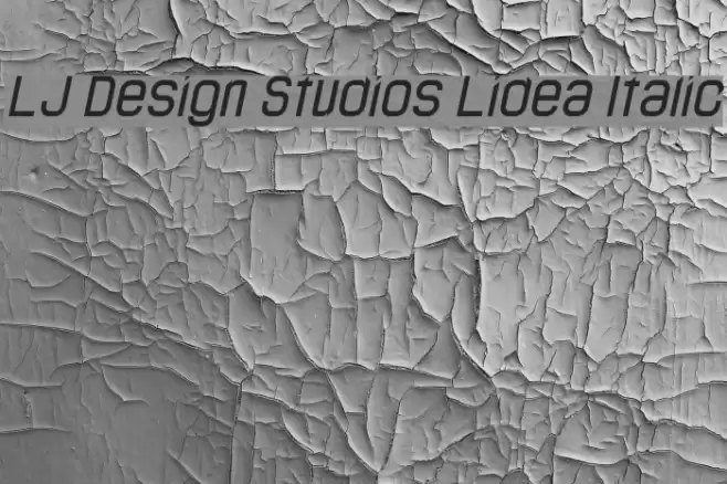 LJ Design Studios Lidea Italic Schriftart examples