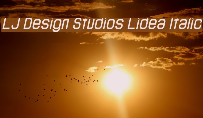 LJ Design Studios Lidea Italic Schriftart examples