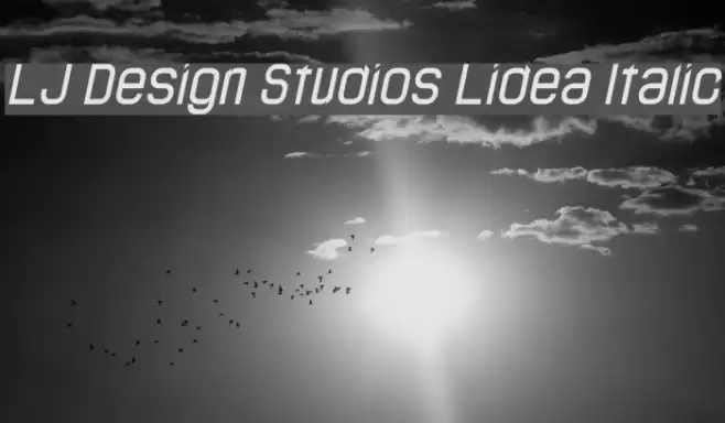 LJ Design Studios Lidea Italic Schriftart examples
