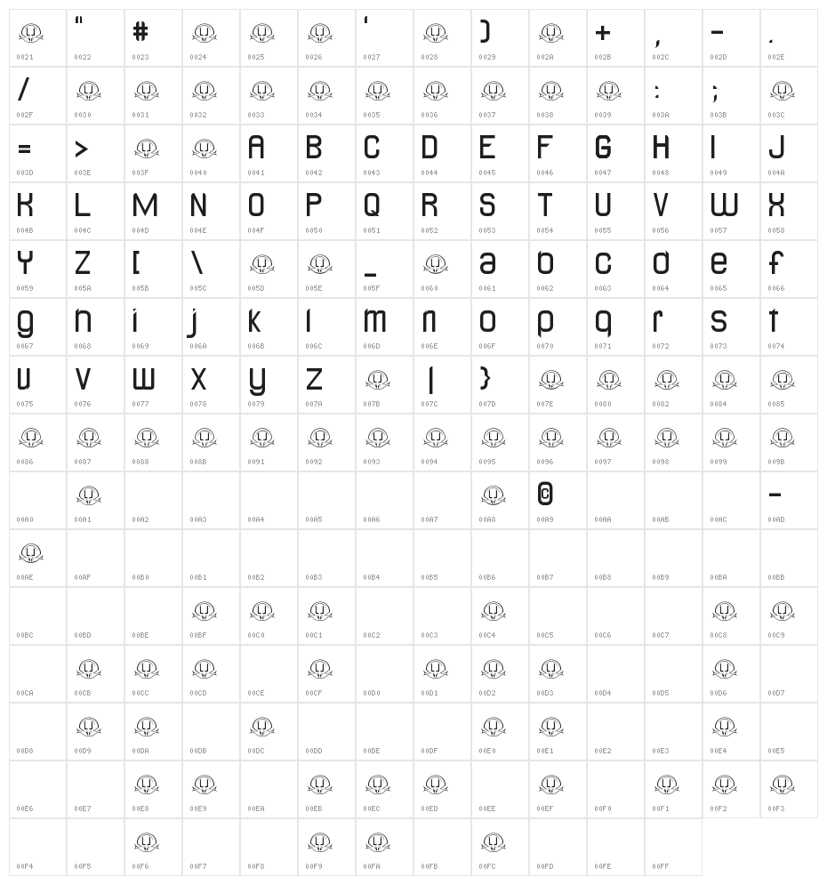 LJ Design Studios Lidea National Character Map