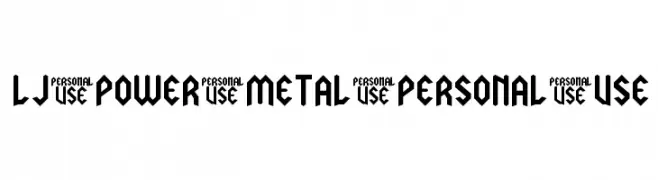 LJ Power Metal PERSONAL USE  baixar fontes gratis