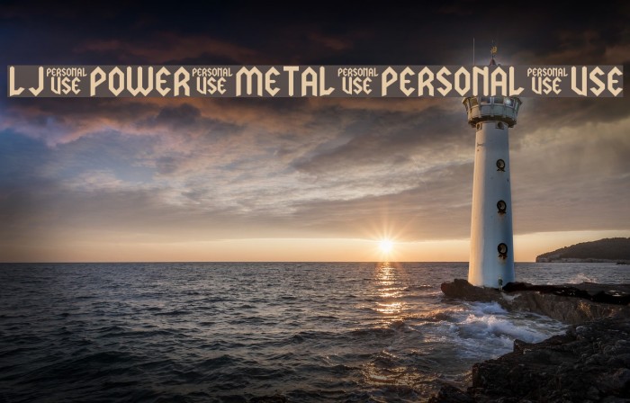 LJ Power Metal PERSONAL USE Font examples