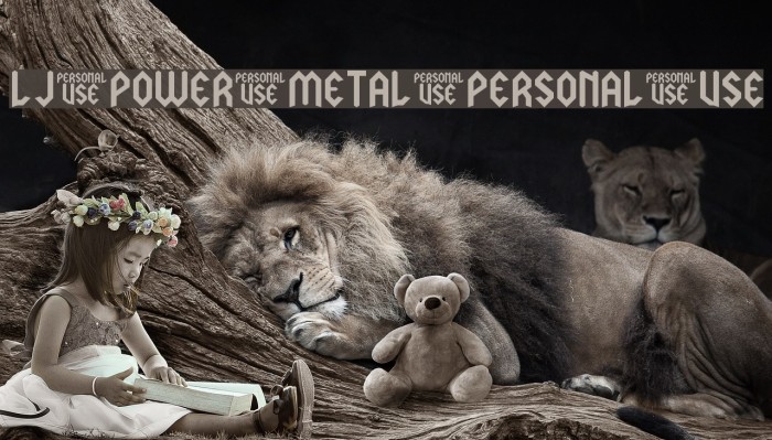 LJ Power Metal PERSONAL USE Font examples