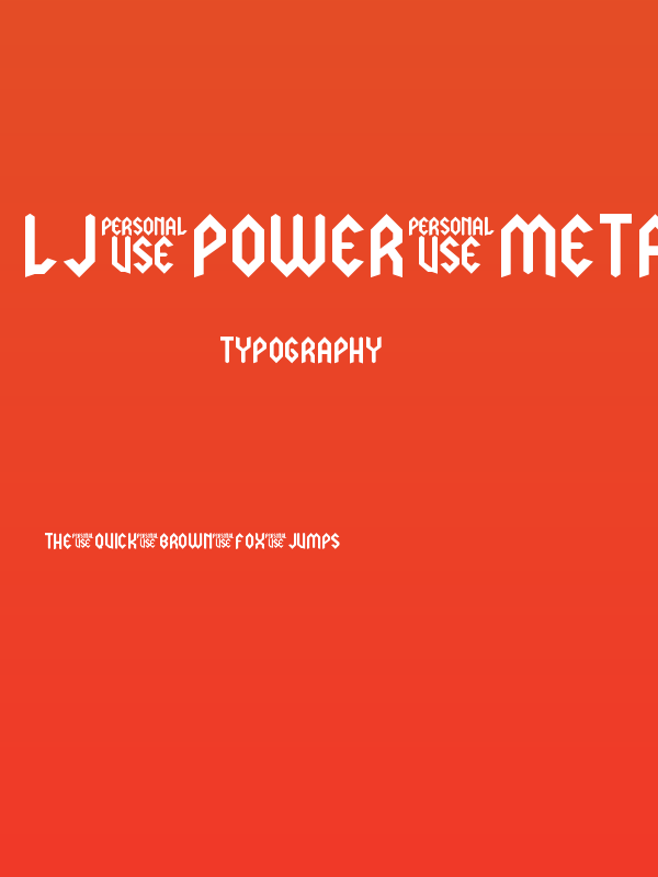 LJ Power Metal PERSONAL USE Poster