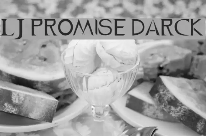 LJ Promise Darck Font examples