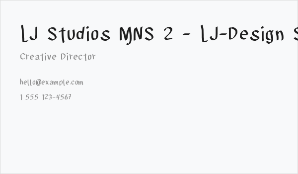 LJ Studios MNS 2 - LJ-Design Studios Medium Business Card