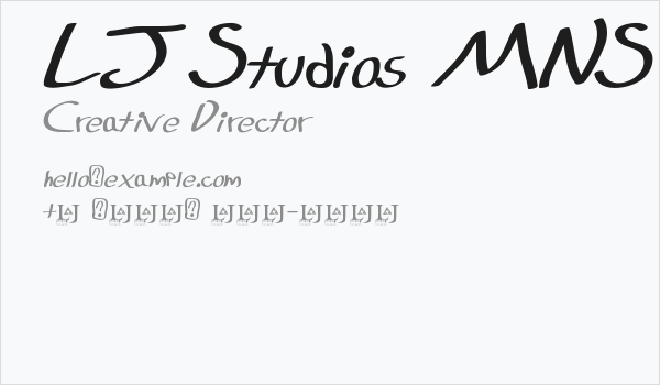 LJ Studios MNS - LJ-DesignStudios Manuscrita Business Card