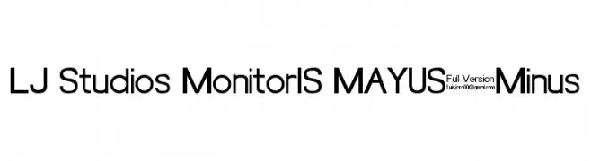 LJ Studios MonitorIS MAYUS/Minus  Descarca Fonturi Gratis