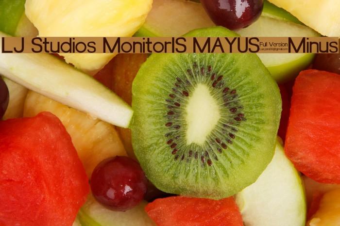LJ Studios MonitorIS MAYUS/Minus Font examples