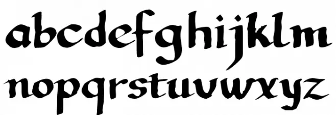 LLCalligraphy Regular Fuentes MINÚSCULAS