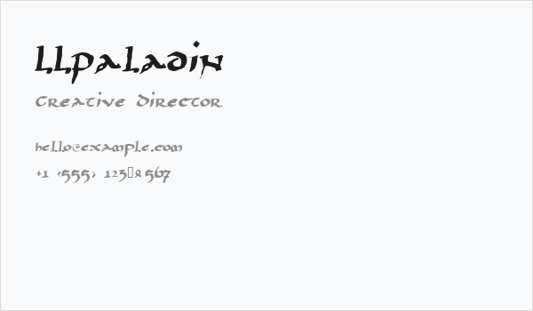 LLPaladin Business Card