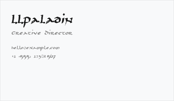 LLPaladin Business Card