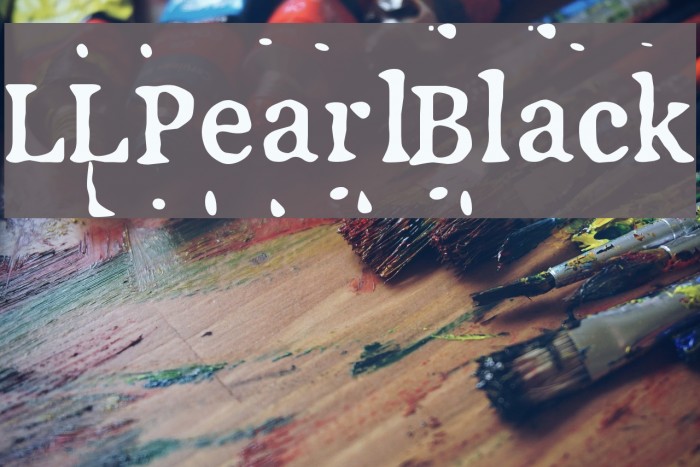 LLPearlBlack Font examples